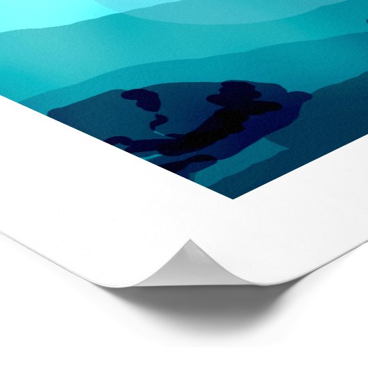 Poster Peinture de dinosaure Plesiosaurus (Coin)