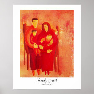 Poster Peinture de famille assise