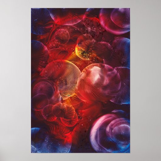Poster Peinture de fantaisie de l'espace profond peinte à (Devant)