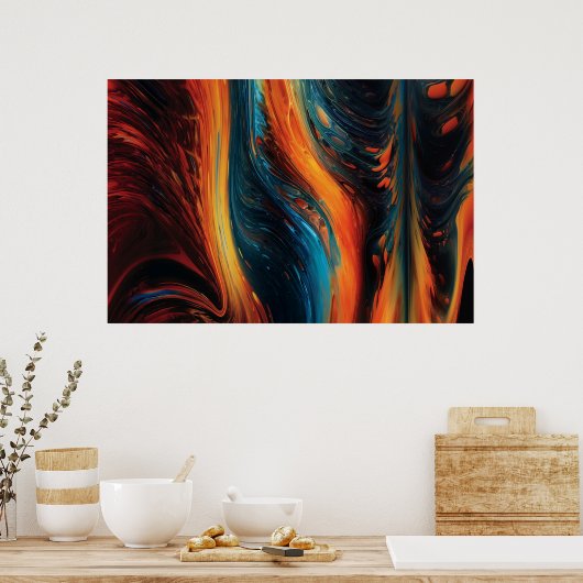 Poster Peinture de feu (Cuisine)