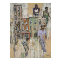 Peinture de figures abstraites de Harlem