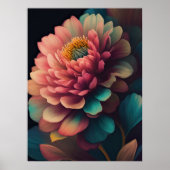 Poster Peinture de Fleur Gras 3:4 (Devant)