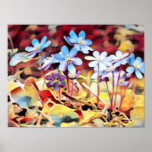 Poster Peinture de fleurs d'été violette (Devant)