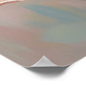 Poster Peinture de fleurs douces au pastel (Coin)
