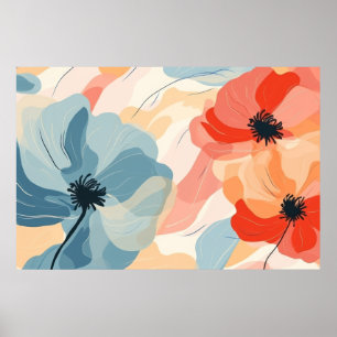 Poster Peinture de fleurs esthétiques