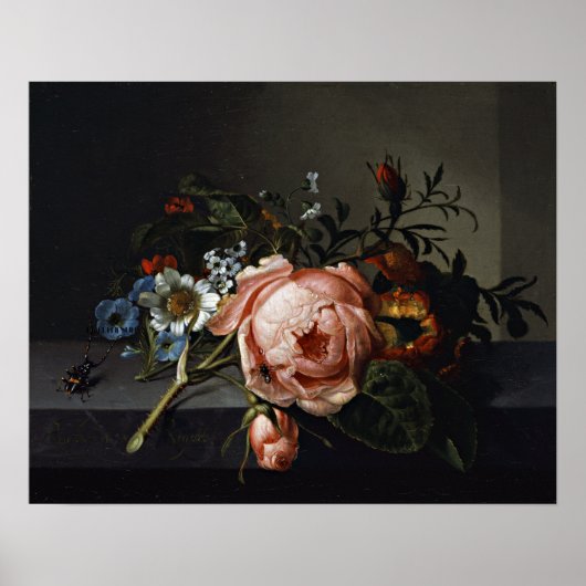 Poster Peinture de fleurs hollandaise Art de la vie morte (Devant)