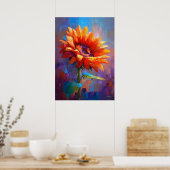 Poster Peinture de fleurs Impressionniste de tournesol co (Cuisine)