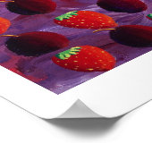 Poster Peinture de fraises et de prunes (Coin)