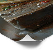 Poster Peinture de fromages et de baies d'ail (Coin)