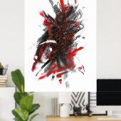 Poster Peinture de galaxie techno (Bureau à domicile)