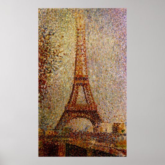 Poster Peinture de Georges Seurat : La Tour Eiffel (1889) (Devant)