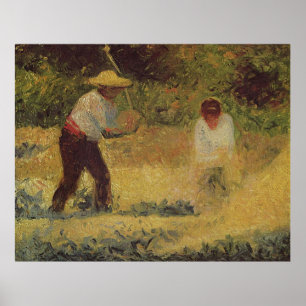 Poster Peinture de Georges Seurat : Les Quarrymen (1882)
