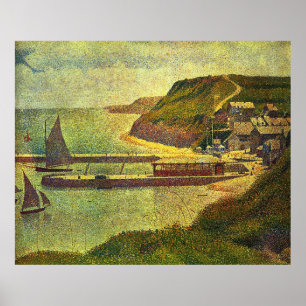 Poster Peinture de Georges Seurat : Port-en-Bessin (1888)