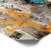 Poster Peinture de hippocampe expressionniste abstraite c (Coin)