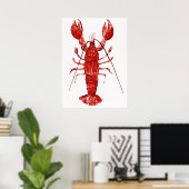 Poster Peinture de homard rouge (Bureau à domicile)