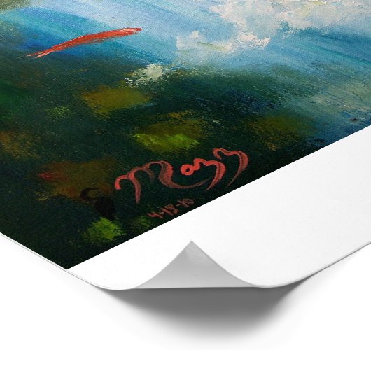 Poster Peinture de Kohaku Koi (Coin)