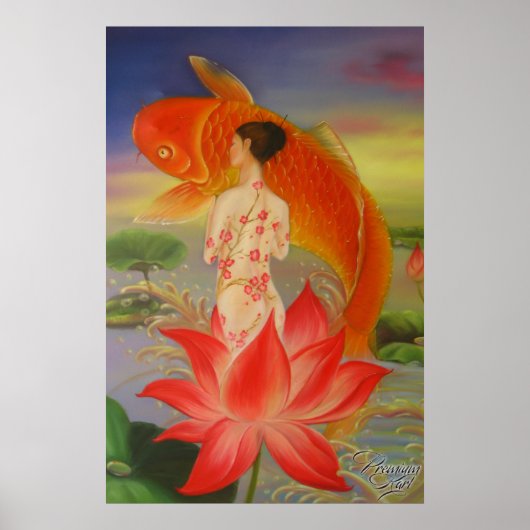 Poster Peinture de Koi par Premium Karl (Devant)