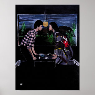 Poster Peinture de la cérémonie du thé japonaise par Alfr