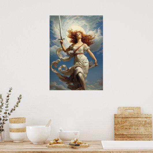 Poster Peinture de la déesse Liberté et Liberté (Cuisine)