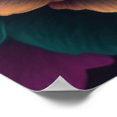 Poster Peinture de la fleur proche (Coin)