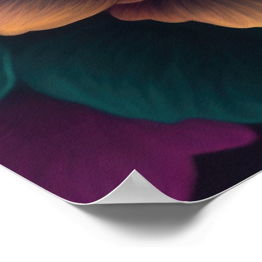 Poster Peinture de la fleur proche (Coin)