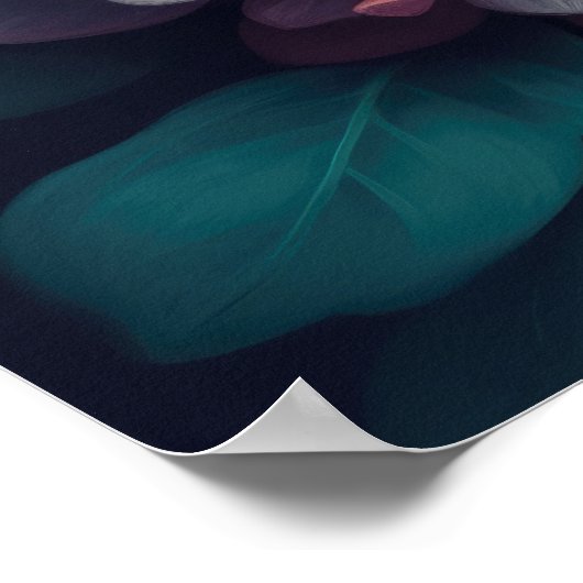 Poster Peinture de la fleur proche (Coin)