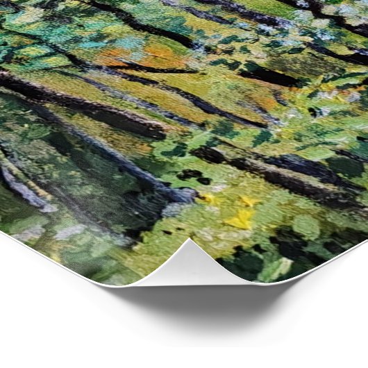 Poster Peinture de la forêt verte (Coin)