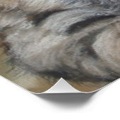 Poster peinture de la jolie cougar kitten gros chat faune (Coin)