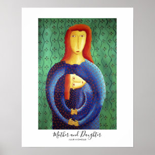 Poster Peinture de la mère et de la fille