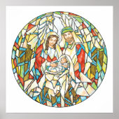 Poster Peinture de la nativité en verre tendu (Devant)