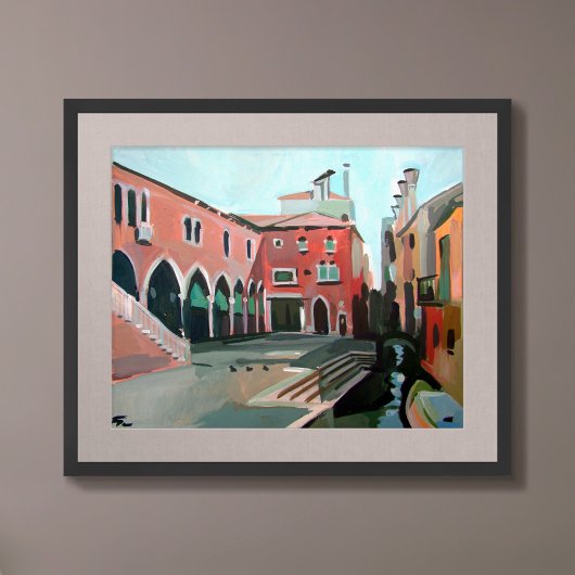 Poster Peinture de la Pescheria di Rialto