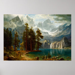 Poster Peinture de la Sierra Nevada par Bierstadt