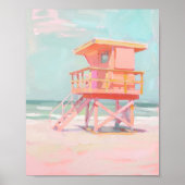 Poster Peinture de la tour de garde côtière, Plage Wall A (Devant)