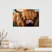 Poster Peinture de la vache des Highlands (Cuisine)