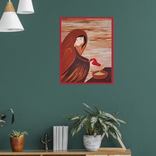 Poster Peinture de la veuve de Zarephath (Confiance en Di (Salon 1)