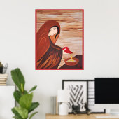 Poster Peinture de la veuve de Zarephath (Confiance en Di (Bureau à domicile)