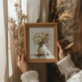 Poster Peinture de la vie morte Bouquet de fleurs de prin