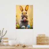 Poster Peinture de lapin de Pâques (Cuisine)