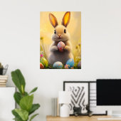 Poster Peinture de lapin de Pâques (Bureau à domicile)