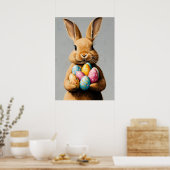 Poster Peinture de lapin de Pâques (Cuisine)
