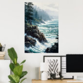 Poster Peinture De L'Art De L'Affiche Océanique Imprimer  (Bureau à domicile)