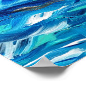 Poster Peinture de libellules bleues (Coin)