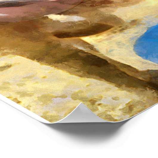 Poster Peinture de lick de vache (Coin)