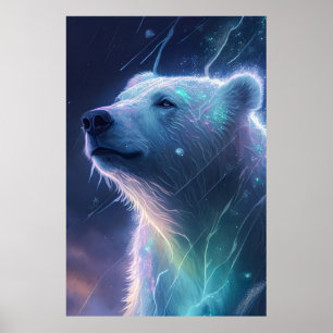 Poster Peinture de l'ours polaire Peinture animal Faune L