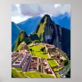 Poster Peinture de Machu Picchu Pérou (Devant)