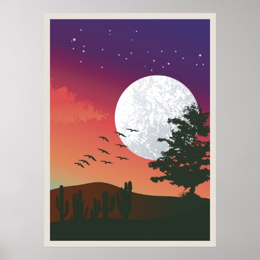 Poster Peinture de montagne abstraite, (Devant)