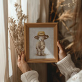 Poster Peinture de mouton au chapeau Animal de ferme fant