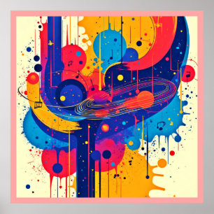 Poster Peinture de musique émotion