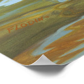 Poster Peinture de natation en tigre - (Coin)