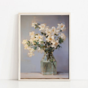 Poster Peinture de nature morte de vase de fleurs, nature